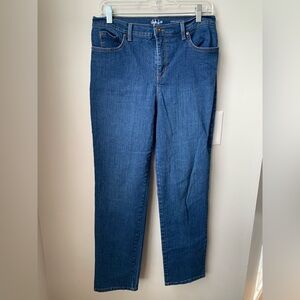 STYLE & CO Women’s Medium Blue Wash Straight Leg Cotton Poly Elastane Jeans